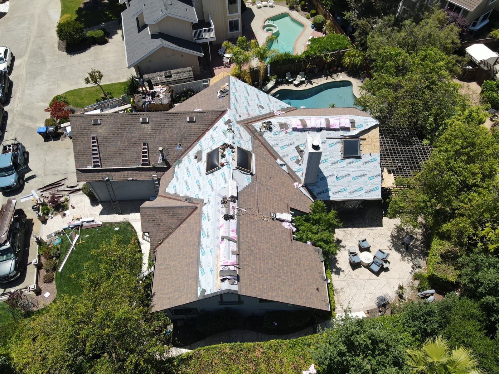 Roof preparation and installation work