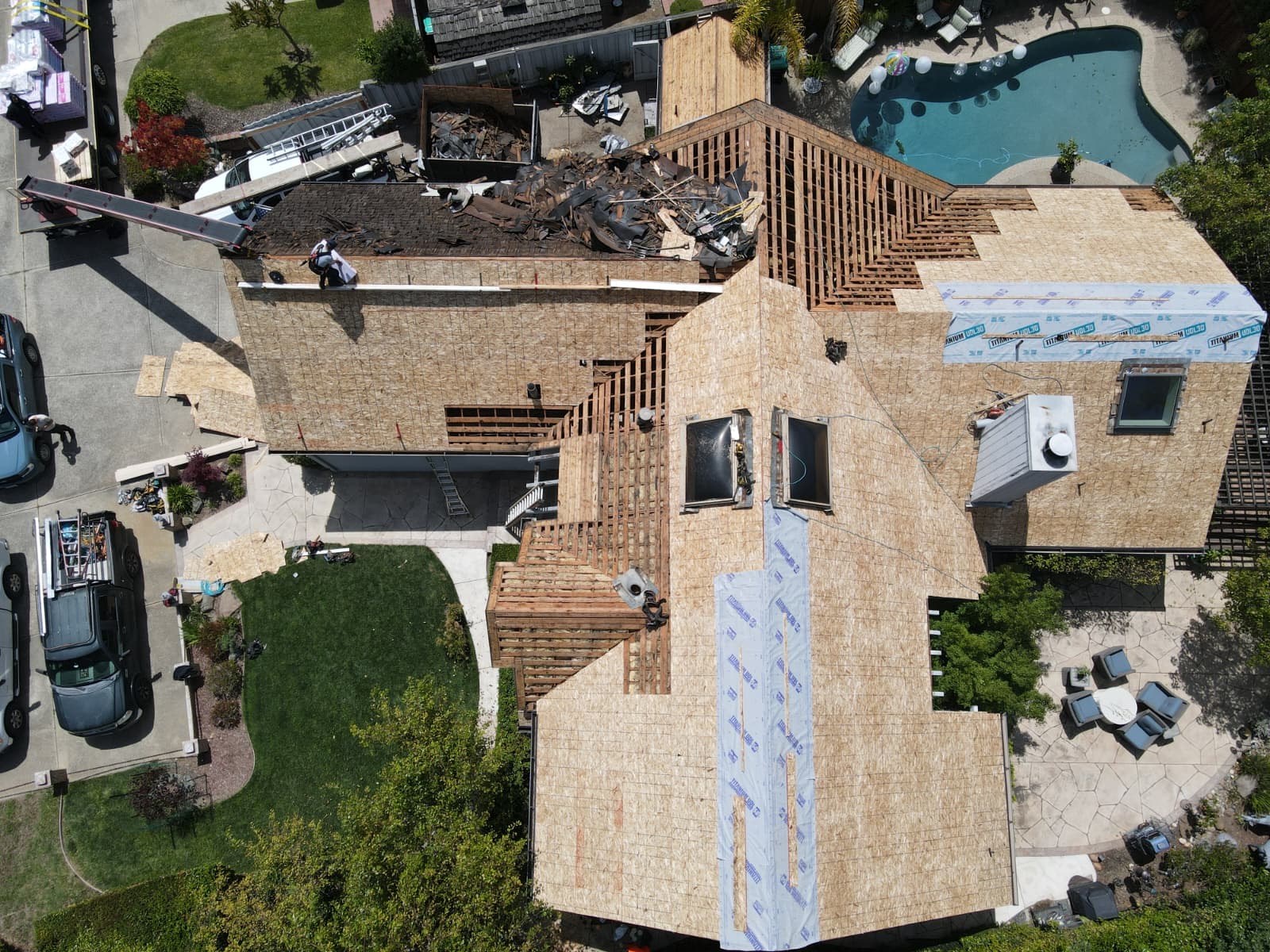Roof preparation and installation work