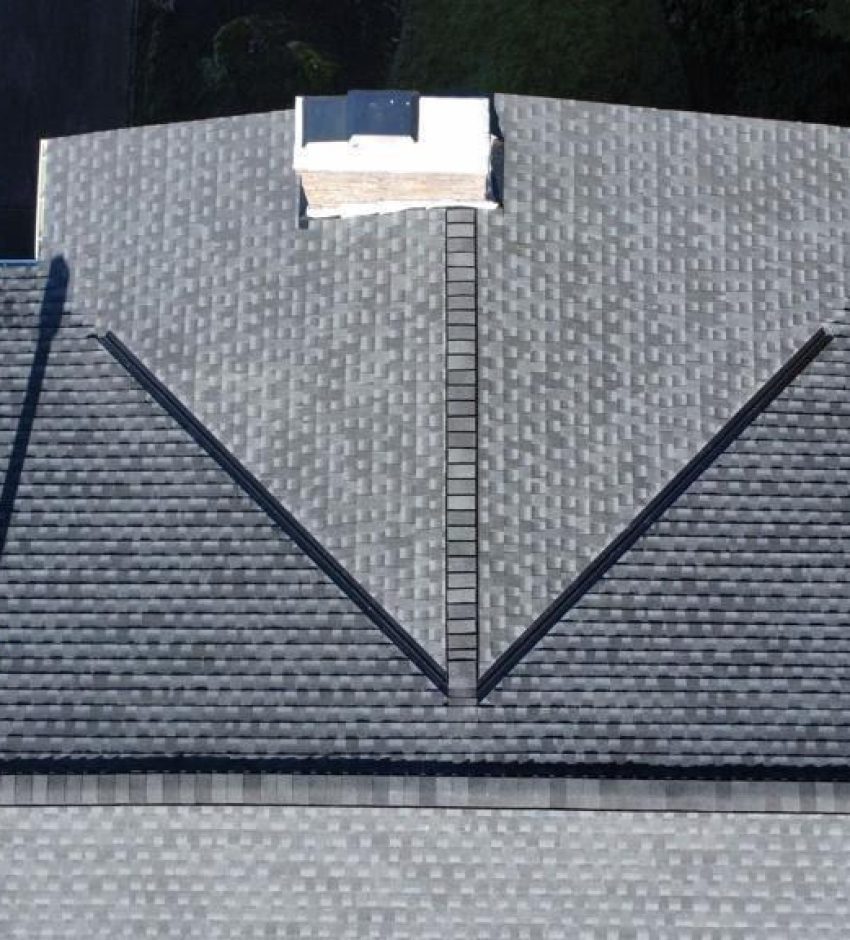 Finished roof photographed from the property or above